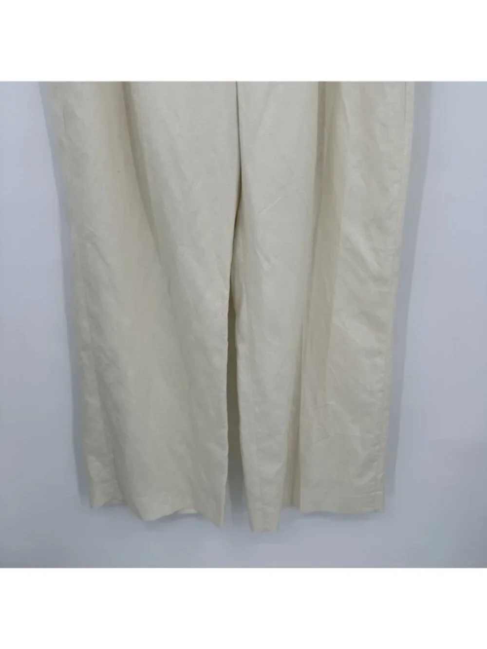 BANANA REPUBLIC pants trousers linen off white 16 career summer pleated office